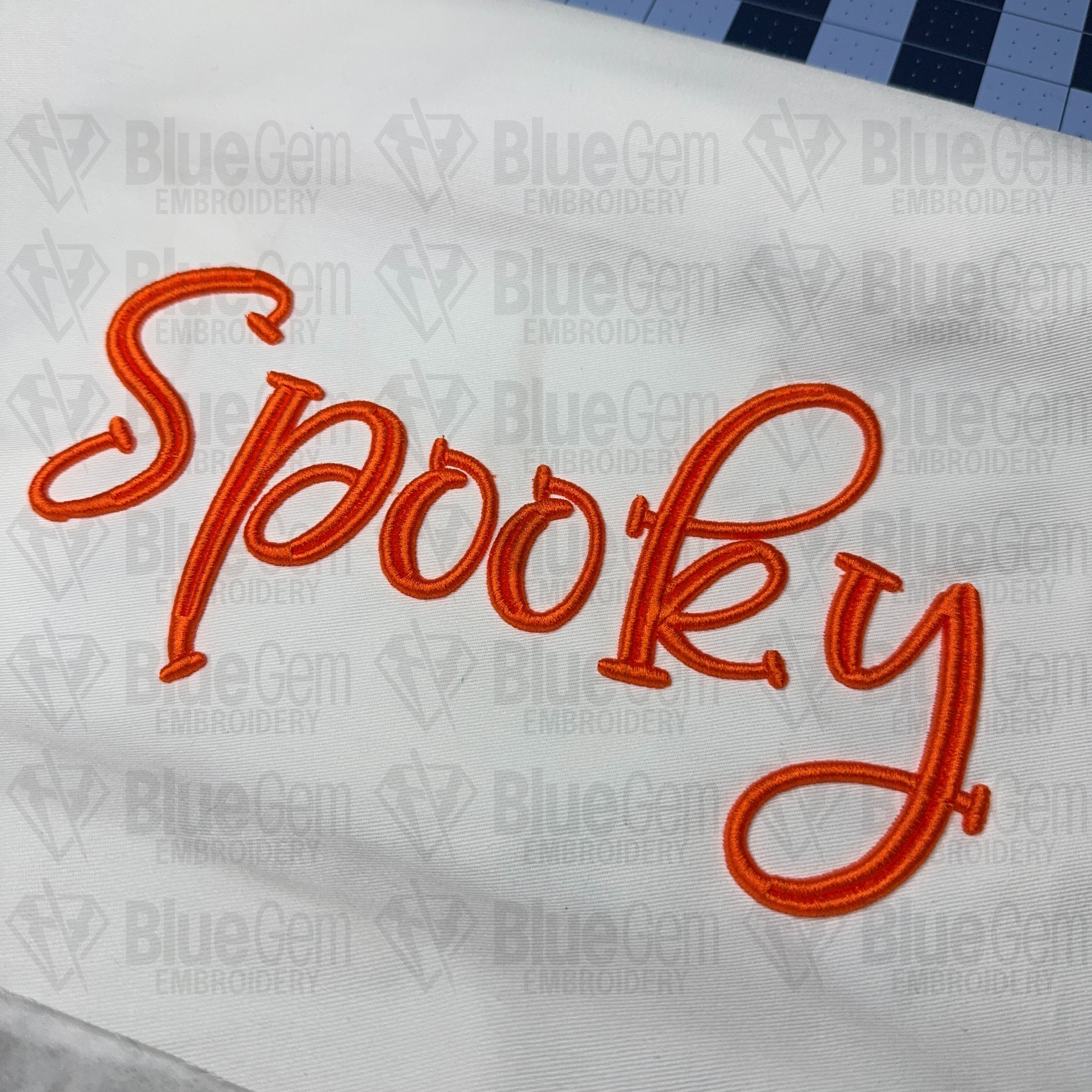 Spooky 3D Puff Embroidery Design