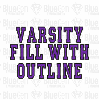 2 College Varsity Embroidery Font