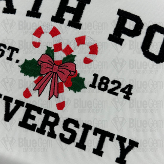 North Pole University Embroidery Design