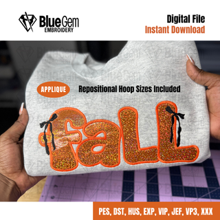 Preppy Fall Embroidery Design