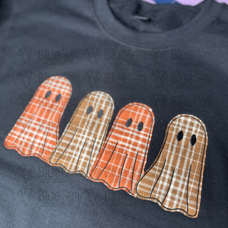 Applique Ghost Embroidery Design - Bean Stitch