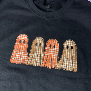 Applique Ghost Embroidery Design - Bean Stitch