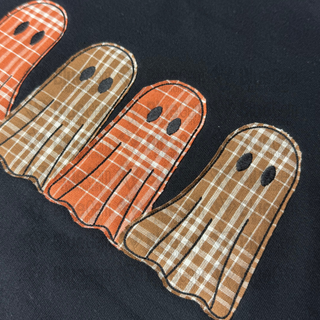 Applique Ghost Embroidery Design - Bean Stitch