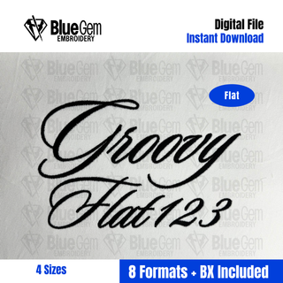 Groovy Flat Embroidery Font