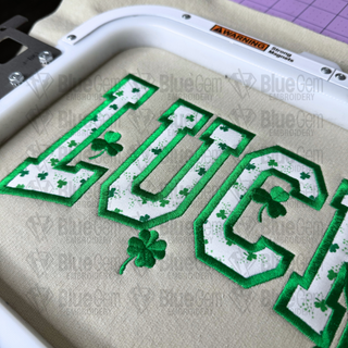 Lucky Applique Embroidery Design: Shamrocks and Clovers