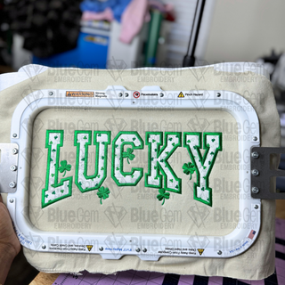 Lucky Applique Embroidery Design: Shamrocks and Clovers
