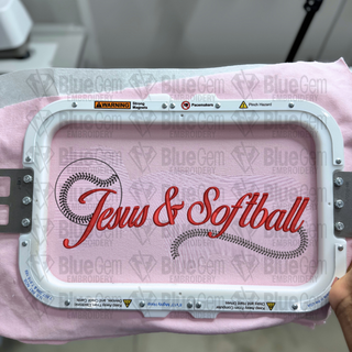 Jesus and Softball Embroidery Design
