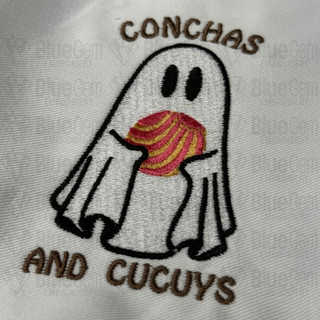 Ghost Conchas Cucuy Embroidery Design