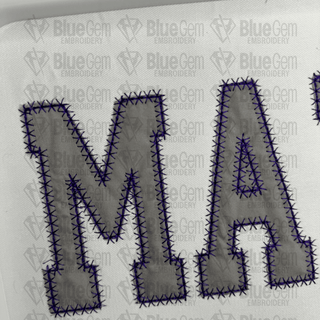 Mama Star Applique Embroidery Design - Blue Gem Embroidery