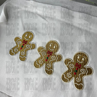 Christmas Cookies Embroidery Design, Gingerbread Men Embroidery Design, Christmas Embroidery Design, Split sizes Included - Blue Gem Embroidery