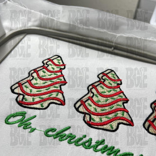 Christmas Trees Embroidery Design, Christmas Embroidery Design, Christmas Cookie Embroidery Design, Oh Christmas Tree, Split Sizes Included - Blue Gem Embroidery