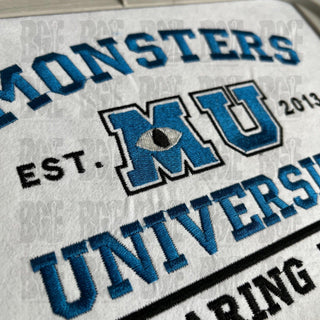 Monsters University Embroidery Design, Halloween Embroidery Design, Trendy Embroidery Design, 2 Sizes, Instant Download - Blue Gem Embroidery